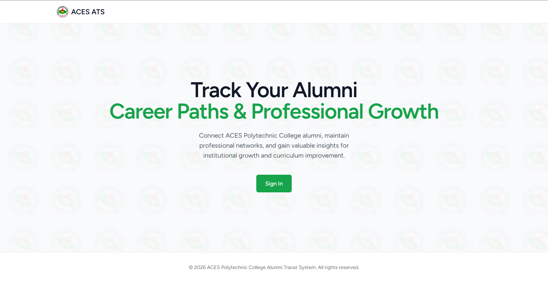 Alumni Tracking System Screenshot